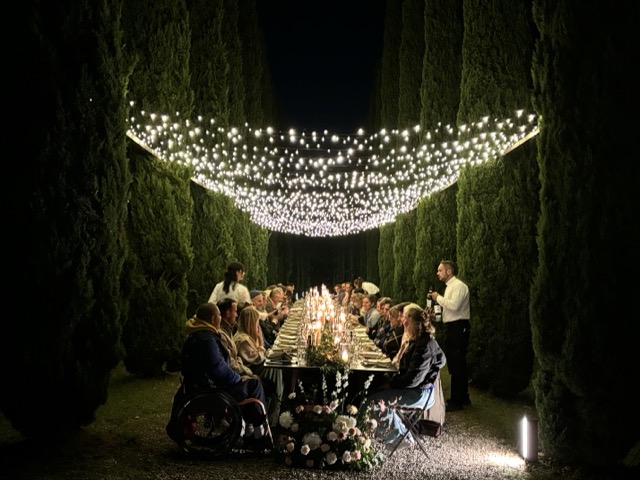 VILLA SANT'ANDREA PODERE MONTELODOLI WEDDING FAIRY LIGHTS